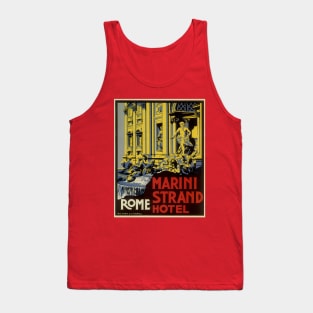 Vintage Travel Poster from Marini Strand Hotel Tank Top